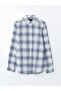Nevavm Regular Fit Long Sleeve Plaid Men's Shirt with Difference - 5