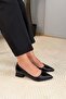 Women's Mora Black 3.5 cm Thick Heeled Shoes - 6