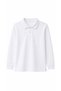 Unisex Long Sleeve White School Polo T-Shirt 100% Cotton Breathable Student Top Wear - 4