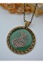 Handmade Long Chain Necklace - Green - - 2