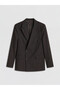 Ozmarka New Season Regular Fit Striped Double-Breasted Men's Blazer Jacket - 4