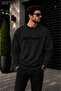 Men's Midnight House Typography Printed Cycling Round Neck Casual Sweatshirt