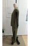 Women's long sleeve crew neck viscose two-piece set with mesh tulle detail: blouse and pants - 6