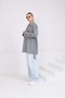 Women's Oversized Short Trench Coat with Epaulettes, Buttons, and Pockets - 5