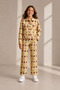 Childeer Girls' Printed Patterned Jacket and Pants Set Two-Piece Combination - 3