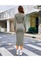 Women's long sleeve turtleneck ruched waist maxi modal dress - 3