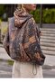 Women's Hooded Patterned Raincoat - 2