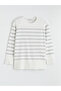 Nevavm Women's Striped Collar Knit Sweater with a Difference - 4