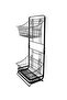 3 Layer Vegetable Fruit Storage Rack Black