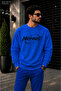 Men's Midnight House Typography Printed Cycling Round Neck Casual Sweatshirt