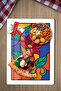 Stained Glass Flower Patterned Glass Cutting Board and Presentation Plate 25 X 35 cm - 4