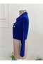 Women's Long Sleeve Collared Jacket with Ornamental Pocket Detail and Zipper Closure, Short Imported Crepe Jacket - 6