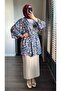 Blue Flowered Kimono - 3