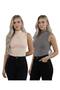 Women's 2-Piece Zero-Sleeve Sleeveless Bodysuit High Neck Viscosa Badi 2 Pieces Fisherman Badi