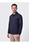 Navy Blue Regular Fit Men's Shirt with Front Pockets - 2