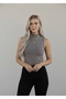 Women's 2-Piece Zero-Sleeve Sleeveless Bodysuit High Neck Viscosa Badi 2 Pieces Fisherman Badi - 6