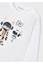 Boy's Robot Printed Long Sleeve T-Shirt 4014 - 4