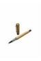 Handcrafted Hexagonal Wooden Rollerball Pen – Minimalist Anti-Roll Ergonomic Writing Instrument with Silver-Tone Accents - 2
