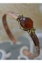 Handmade Bracelet with Natural Agate Stones - Multi-Colored - 5