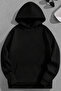 Unisex 3 Thread Cotton Black Itiswhat Print Loose Fit Sweatshirt Hoodie - 2