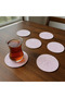 Premium Imported Thick Felt Coasters Pink Set of 6 - 4