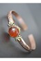 Handmade Bracelet with Natural Agate Stones - Multi-Colored - 4