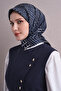 Geometric Patterned Sura Silk Scarf 9644Ds - 2