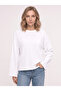 Women's 100% Cotton Crew Neck Long Sleeve T-Shirt White