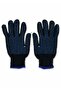Double Dotted Safety Hand Gloves, Black Knitted Work Gloves with Blue PVC Dots, Enhanced Grip, Breathable Reusable Gloves, Multi-Purpose Industrial & General Work Gloves – 1 Dozen - 7