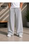 Winter Seasonal 2-Piece Men's Black Gray Straight-Leg Sweatpants - Breathable Fabric Soft Texture - 4
