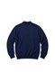Men's Large Size Dark Indigo Half Fisherman Cotton Sweater 3Xl-4Xl-5Xl-6Xl - 5
