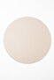 2 Pieces Decorative Leather American Service Placemat Round 38X38 Easy to Clean - 2