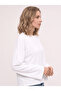 Women's 100% Cotton Crew Neck Long Sleeve T-Shirt White - 4