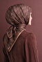 Plaid Patterned Sura Silk Scarf 9626Ds - 5