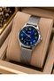 Women's Wristwatch Silver Color Mesh Steel Band Casual and Stylish Combination Japanese Machine Gift Boxed - 2