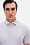 Slim Fit Galactic Lilac Pique Textured Polo T-Shirt - 2
