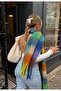 Soft Imported Soft Textured Women's Colorful Buklet Scarf, Shawl, Shoulder Shawl, Valentine's Day Gift - 5
