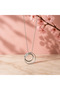 Long Geometric Necklace Silver