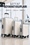 3-Piece Transparent Pvc Suitcase Protective Cover Set – Navy Blue with Velcro – Cabin, Medium and Large Sizes