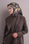 Floral Patterned Jacquard Sura Silk Scarf 9608Ds