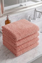 Salmon Natural Colored 4-Piece 100% Cotton Towel Set 50X90 - 6