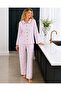 Raporlu Viscose Long Sleeve Patterned Pajama Set - 2