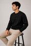 Men's Front Printed Crew Neck Long Sleeve Sweatshirt 7002 - 2