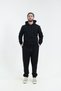Black Men's 3-Strap Tracksuit Set with Side Pockets (Soft Puff Fabric) - 7