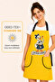 Kitchen Apron Set of 2 for Women and Men, Stain-Resistant, Water-Repellent, Printed, Colorfast Fabric Apron - 6