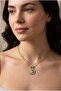 Moon & Sun Figured Zircon Stone Magnetized 2-Piece Friendship & Lover Necklace - 3