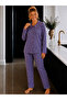 Raporlu Viscose Long Sleeve Patterned Pajama Set - 2