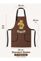 Kitchen Apron Set of 2 for Women and Men, Stain-Resistant, Water-Repellent, Printed, Colorfast Fabric Apron - 5