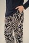 Women's Navy Blue Modal Fabric Long Sleeve Pajama Set, 50% Cotton 50% Modal - 6