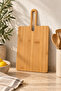 Bamboo Cutting Board 40X28 cm Long Handle Large Size Kitchen Chopping and Presentation Board - 2